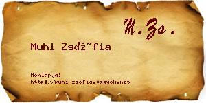Muhi Zsófia névjegykártya