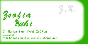 zsofia muhi business card